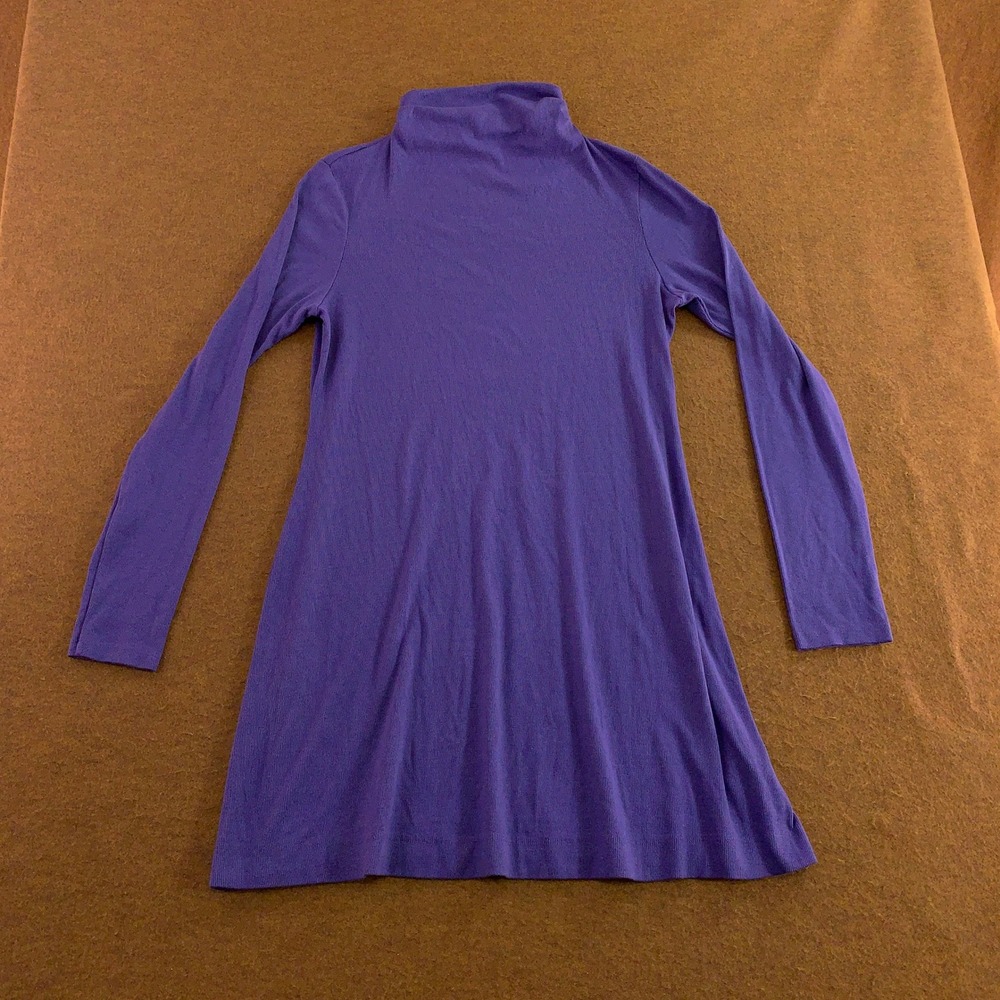 Michael Stars Womens XL Purple Ribbed Knit Turtleneck Tunic Dress New
